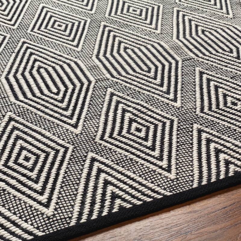 Paxtone Handmade Modern Wool Blend Area Rug