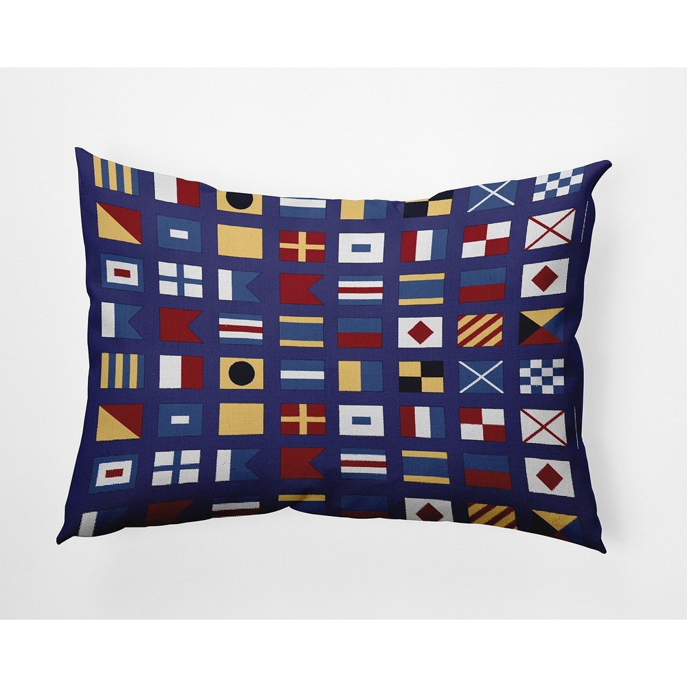 Nautical Flags Indoor/Outdoor Throw Pillow
