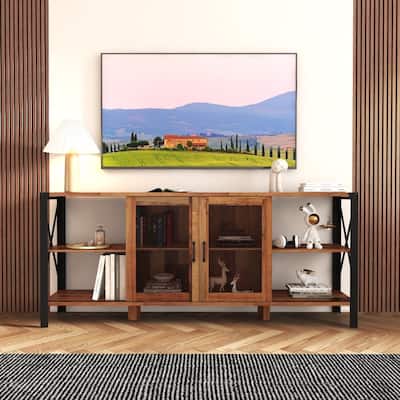 Modern Horizontal Wood TV Stands for Living Room