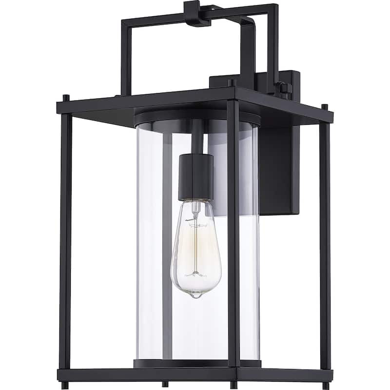 Garrett 1-Light Outdoor Lantern in Matte Black - Matte Black