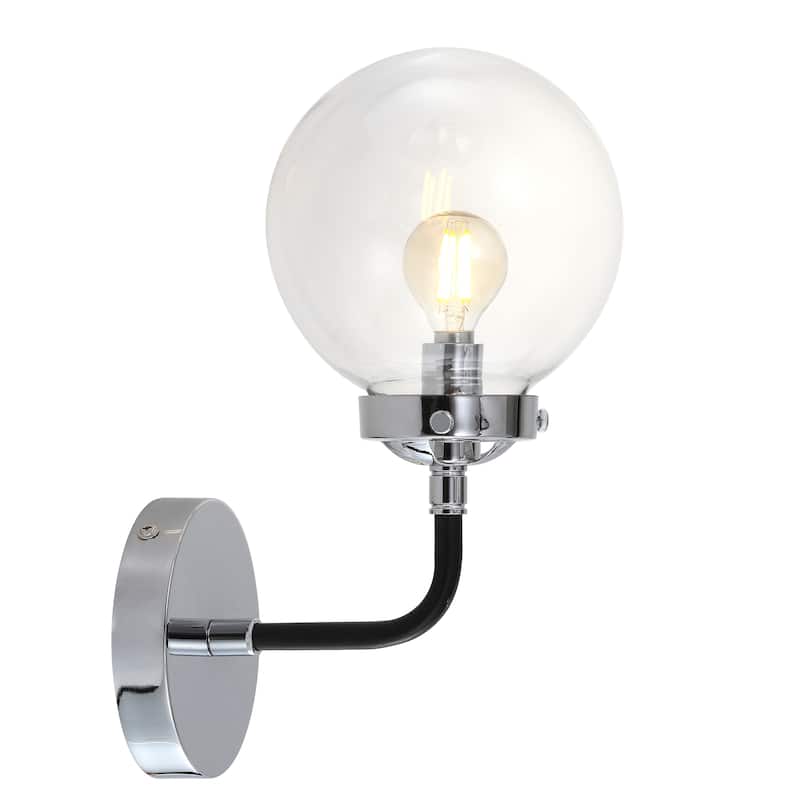 Bevin Contemporary Transitional Iron/Glass LED Vanity Light, by JONATHAN Y