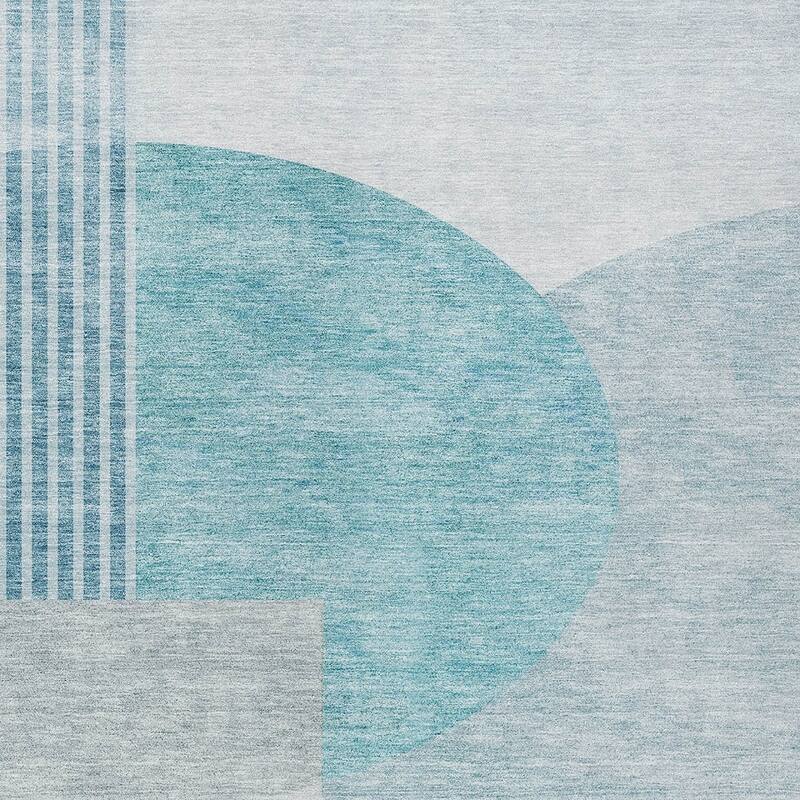 HomeRoots Geometric Transitional Rectangle Outdoor Rug