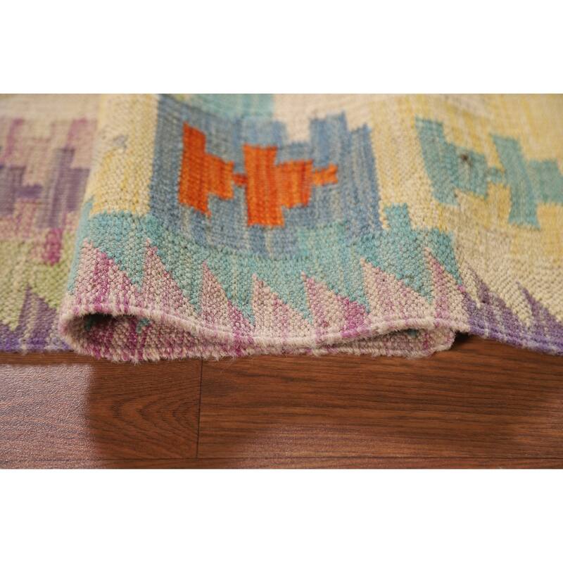 Southwestern Kilim Rug Flatweave Wool Foyer Carpet - 3'3"x 5'1"