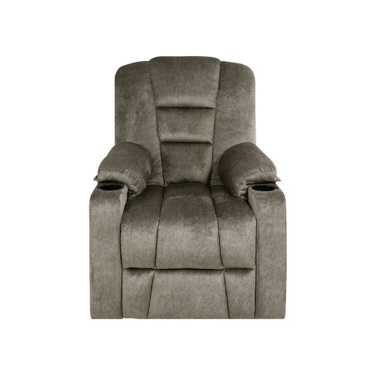 Plush Power Lift Recliner Chair with Massage and Heat - Grey