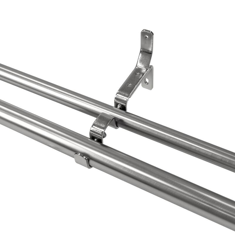 Double Curtain Rod Brackets 1" & 3/4" | 3-Pack