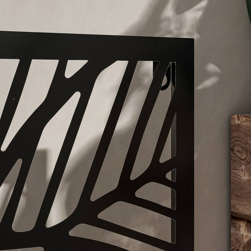 Outsunny Outdoor Privacy Screen with Planter Box, Metal Privacy Panel, and Raised Garden Bed