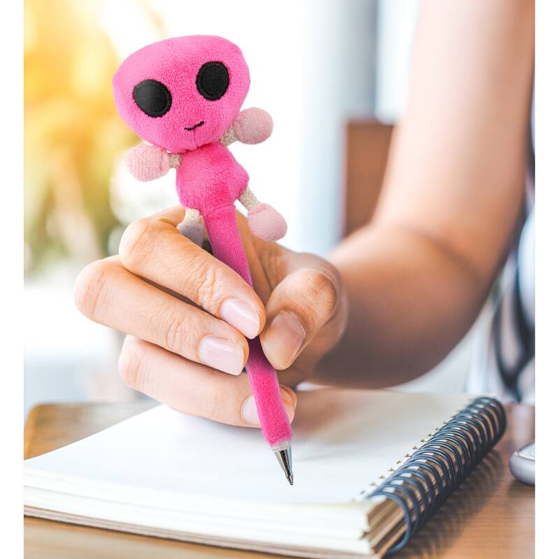 DolliBu Alien Plush Pen – Cute Soft Stuffed Figure Ballpoint Pen Toy