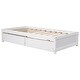 preview thumbnail 12 of 21, Twin Platform Bed with 2 Drawers, Solid Wood Frame, No Box Spring Need