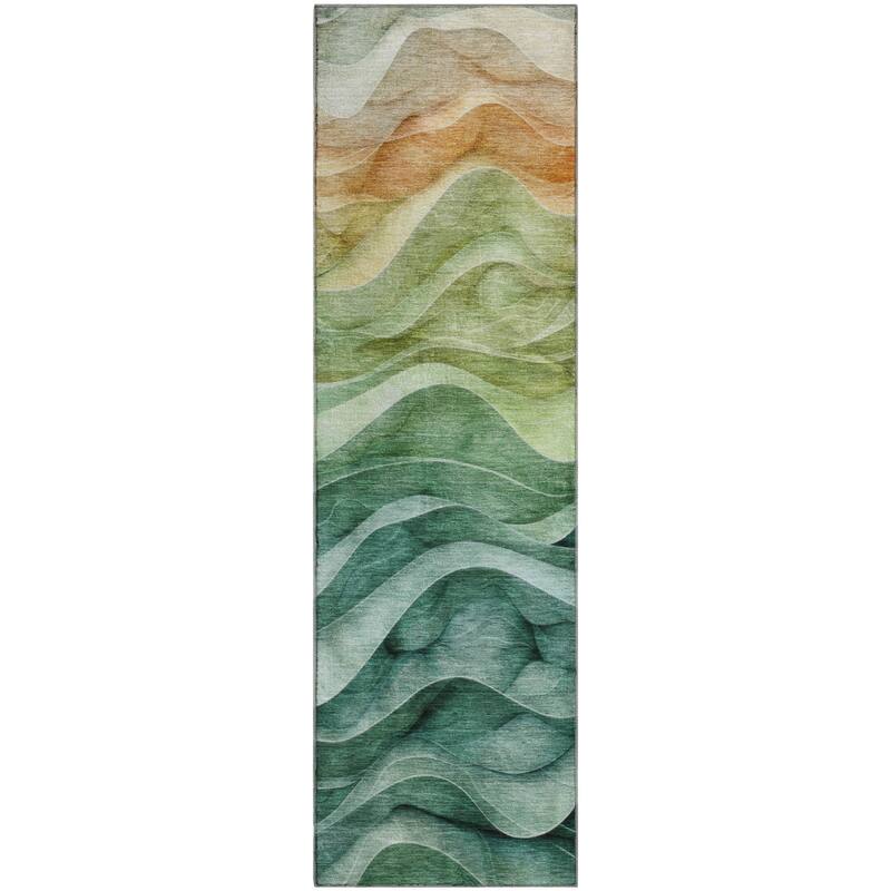 Premium Washable Super Soft Modern Waves Mayfield Rug
