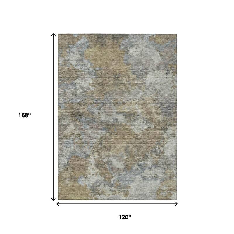 HomeRoots Abstract Transitional Rectangle Outdoor Rug