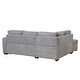 preview thumbnail 74 of 79, 84.75" Sleeper Sofa Bed, 2 In 1 Pull Out Sofa Bed L Shape Couch With Storage Ottoman For Living Room, Bedroom Couch