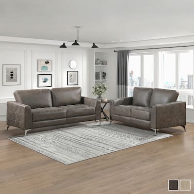 Cressey 2-Piece Microfiber Living Room Sofa Set