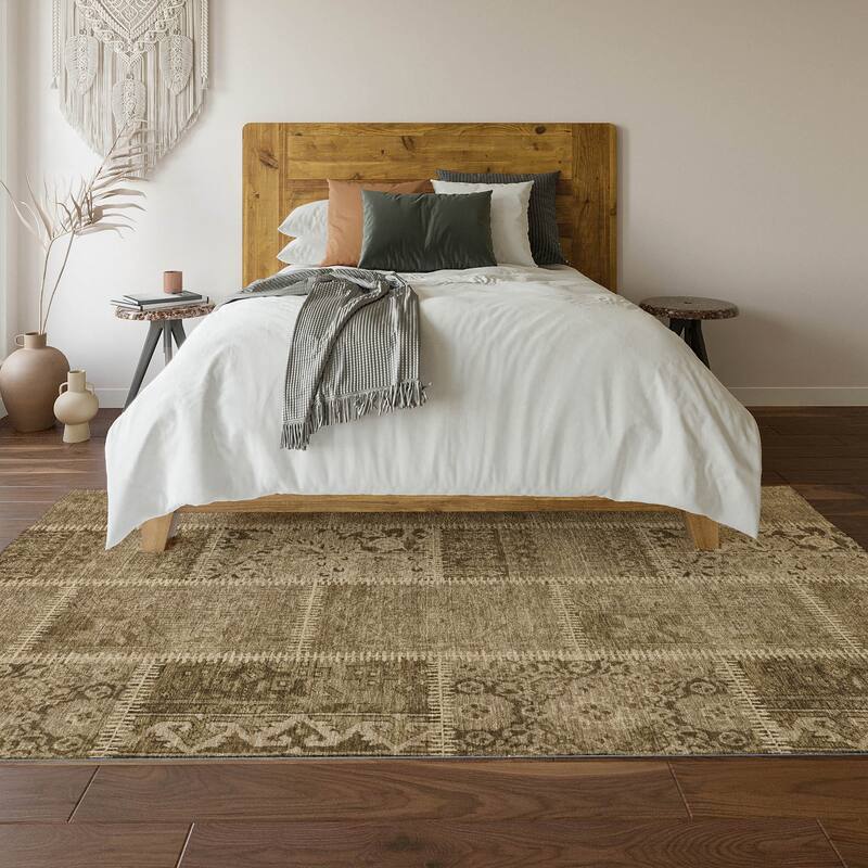 Premium Washable Super Soft Vintage Patchwork Mayfield Rug