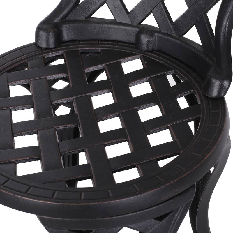 La Sola Outdoor 3-piece Cast Aluminum Bistro Set by Christopher Knight Home