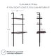 preview thumbnail 16 of 26, Nathan James Theo 2-Shelf Industrial Wall Mount Ladder Desk, Small Computer or Writing Desk