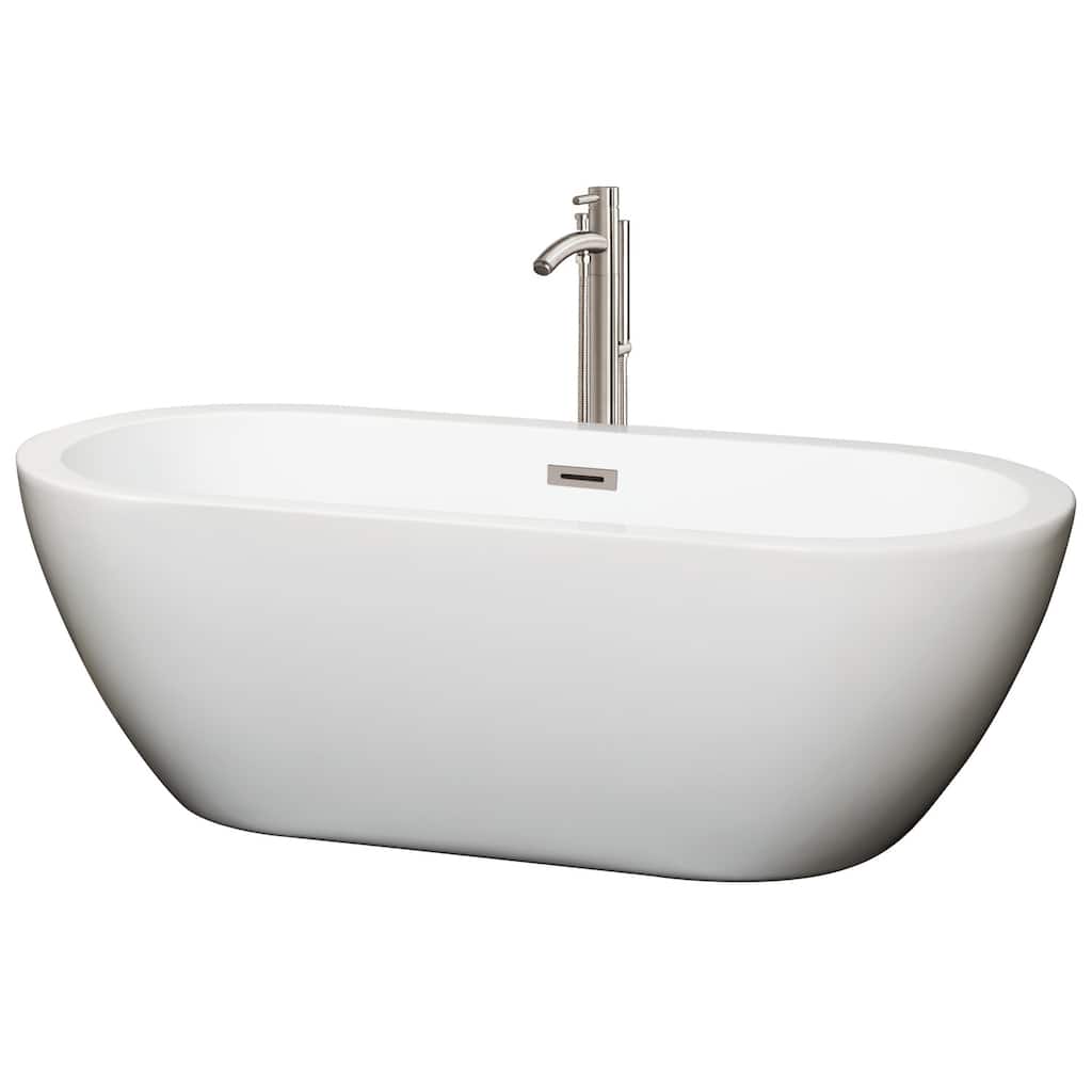Wyndham Collection Soho 68" Free Standing Acrylic Soaking Tub with
