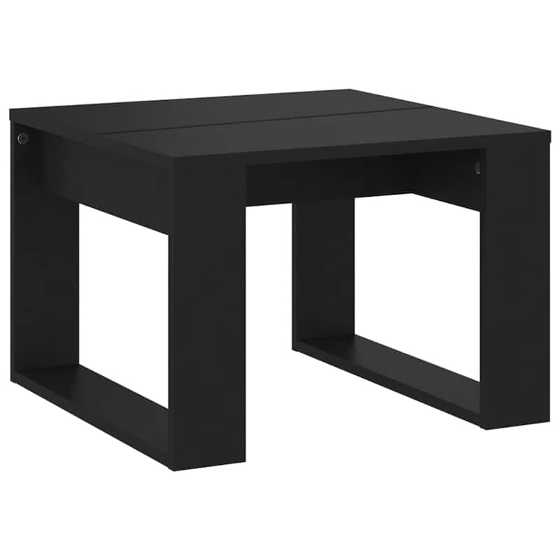 vidaXL Side Table Black Engineered wood 19.7x19.7x13.8 in Side Table - 19.7 x 19.7 x 13.8 in