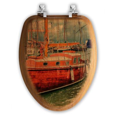 Oak Toilet Seat - Marina Bound