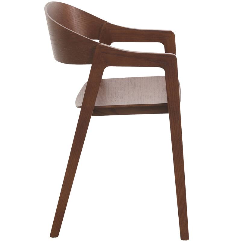 Rivo Modern Accent Dining Chairs with Arms in Oak Wood for Dining Room, Living Room and Kitchen