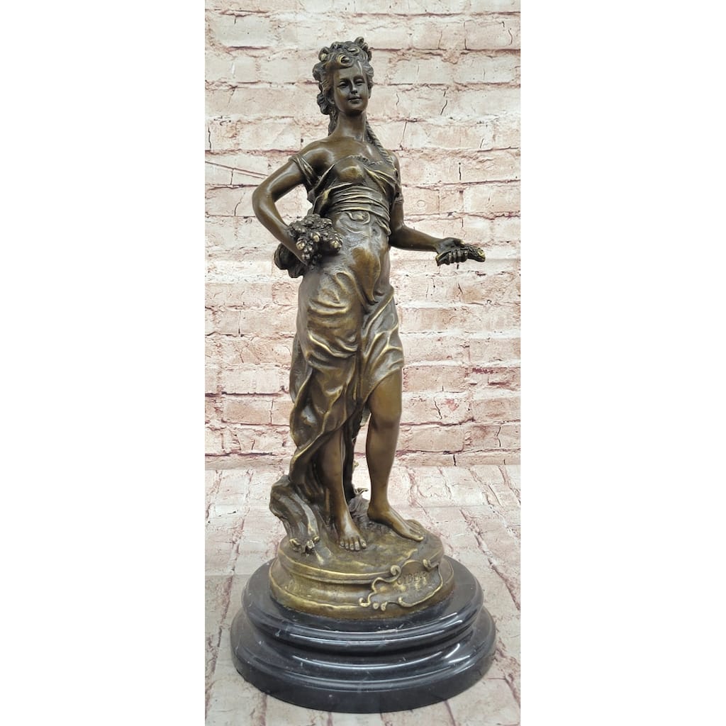 Antique Style Female Figure Bronze Statue Of Cybele Goddess Of Abundance