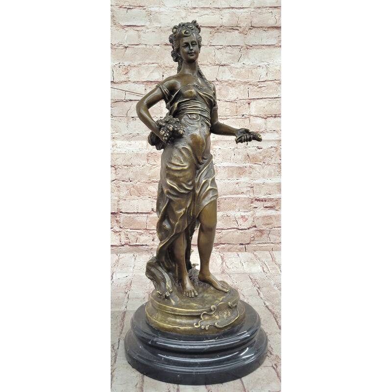 Antique Style Female Figure Bronze Statue Of Cybele Goddess Of Abundance