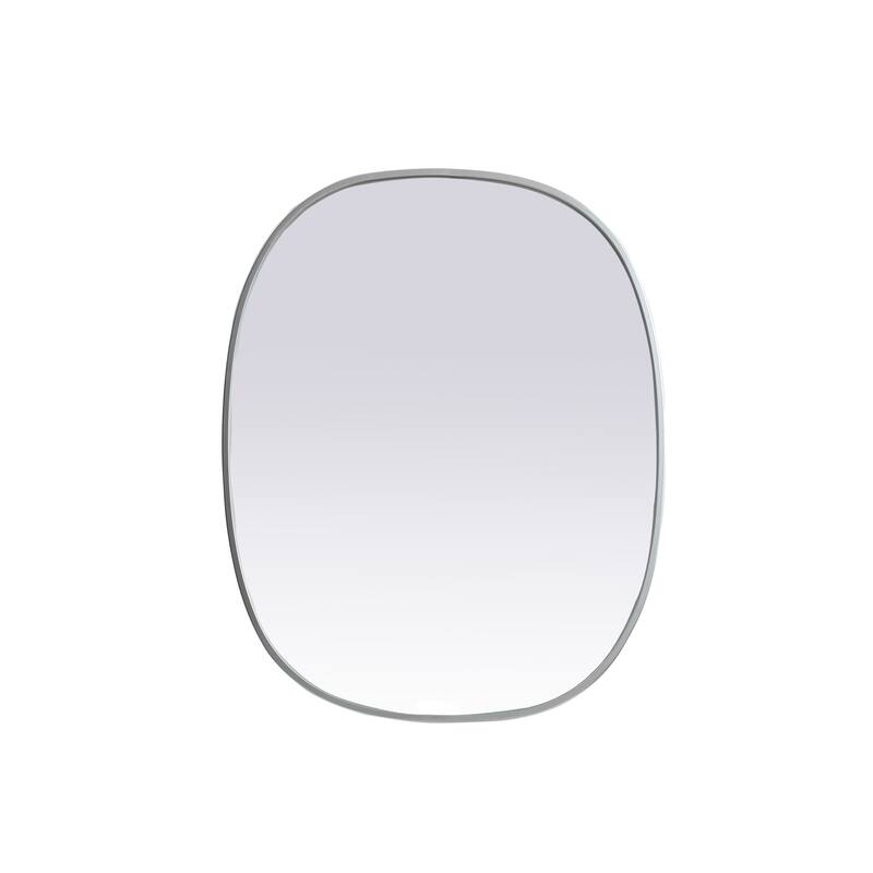 Elegant Lighting MR2B2430 Brynn 24" W x 30" H Modern Oval Bathroom - Silver