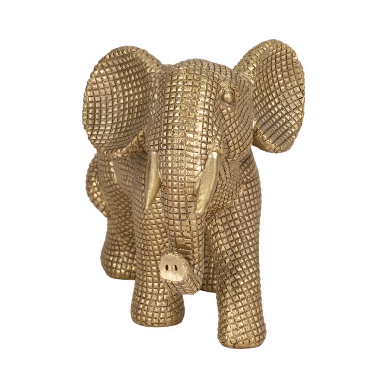 Sagebrook Home 8" Polyresin Elephant Sculpture Contemporary Beaded Elephant Statue