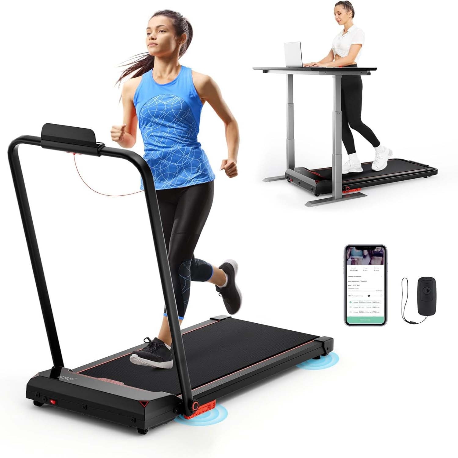 3 in 1 Folding Treadmill Under Desk Walking Pad