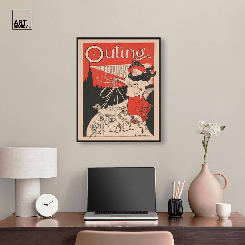 Outing for February 1896 Canvas by Art Remedy
