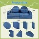 preview thumbnail 4 of 9, 14 Pieces Kids Sofa Modular Convertible Play Couch Set for Bedroom or Playroom - 55”L x 27.5”W x 16.5”H