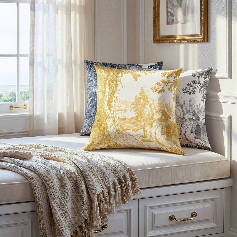 StyleCraft Reverie Toile Pillow