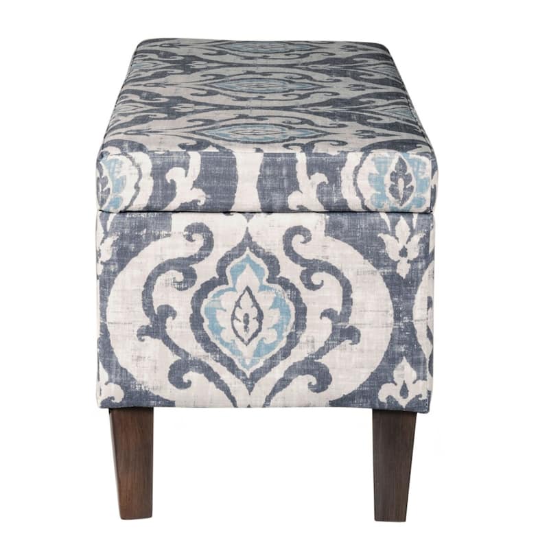 Buhrer Blue Slate Decorative Storage Bench