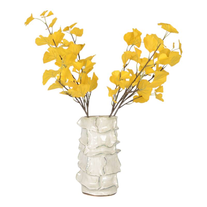 Ceramic Decorative Vase Accent Piece Glazed Finish Capri Style