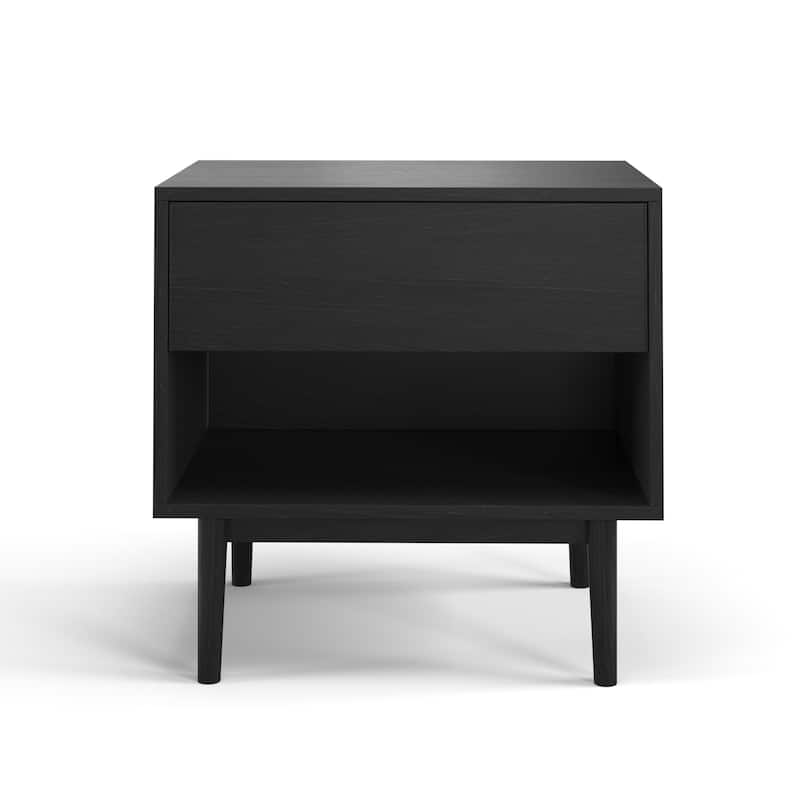 Caffrey One-Drawer Nightstand - Black