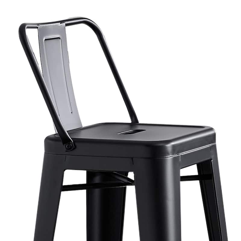 AC Pacific 24 Inch Metal Barstool Set of 2