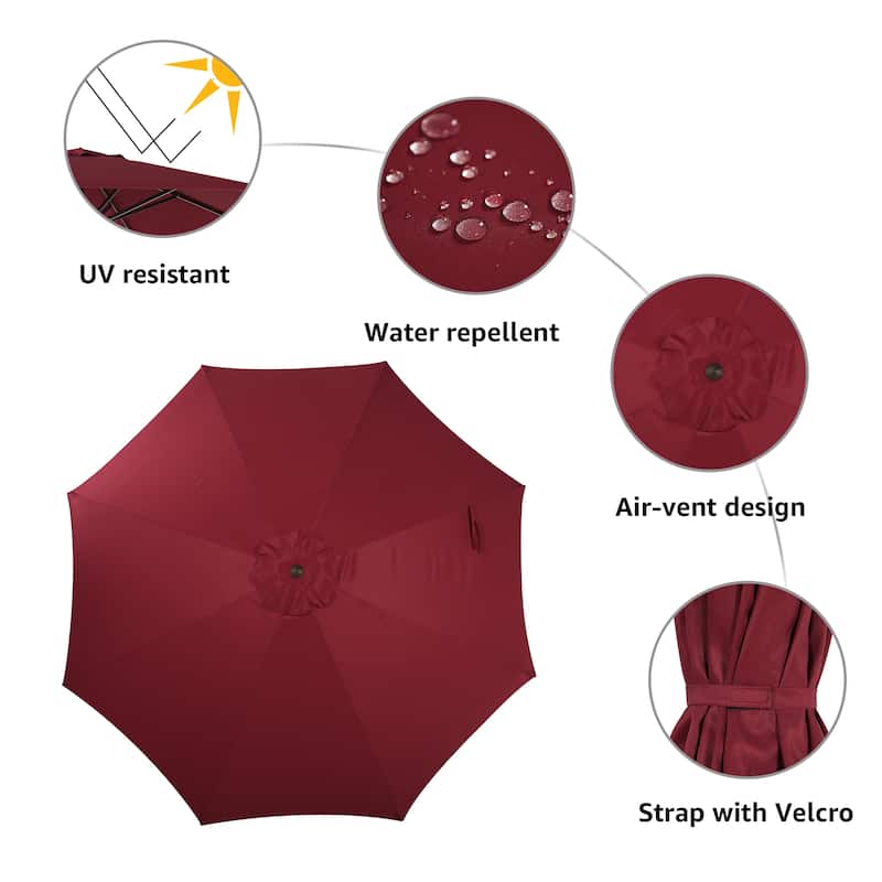 11ft Patio Market Umbrella with Crank