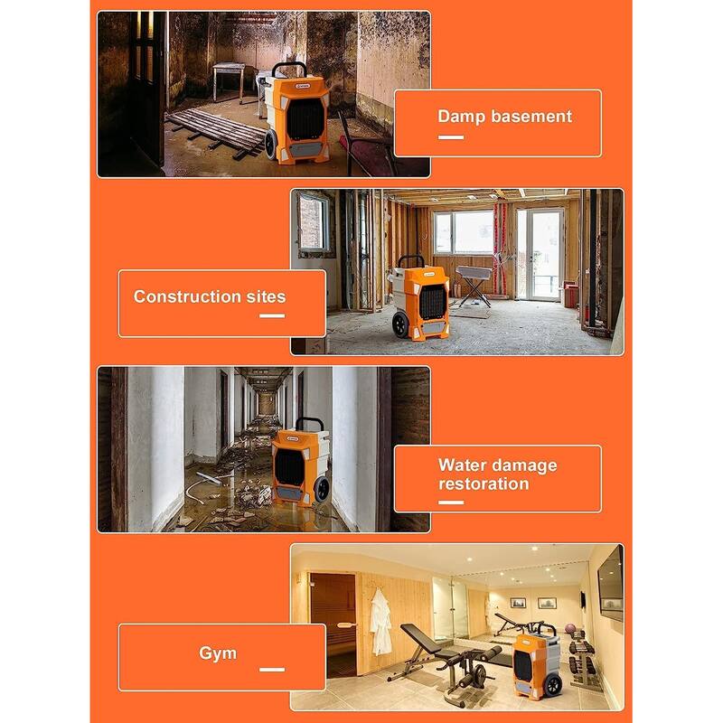 190 PPD Commercial Dehumidifier with Pump and Drain Hose