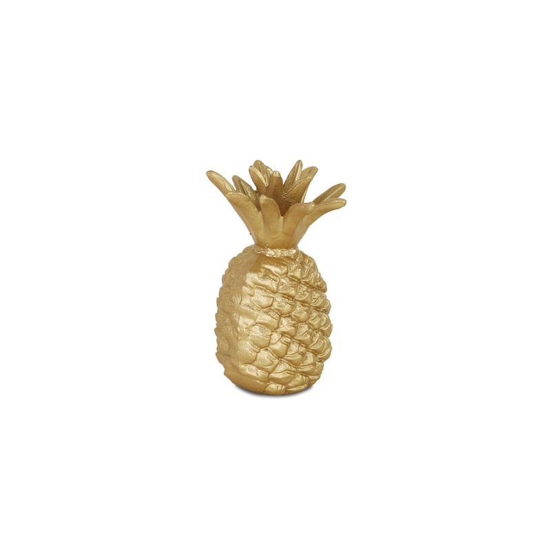 7.5" Gold Tropical Pineapple Handmade Tabletop Decor