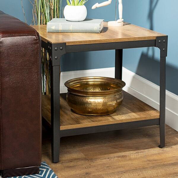 Shop Carbon Loft Witten Angle Iron Side Tables Set Of 2