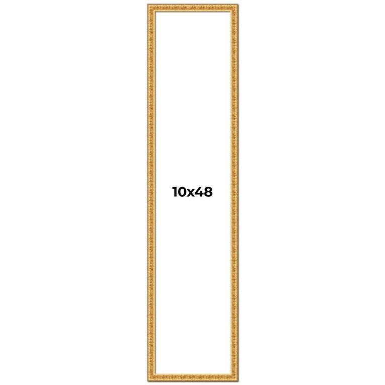 10x48 Frame Gold Real Wood Picture Frame Width 1 inches | Interior
