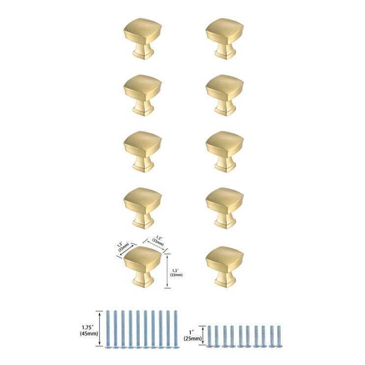 Brandon 1.3" Square Knob Multipack (Set of 10)