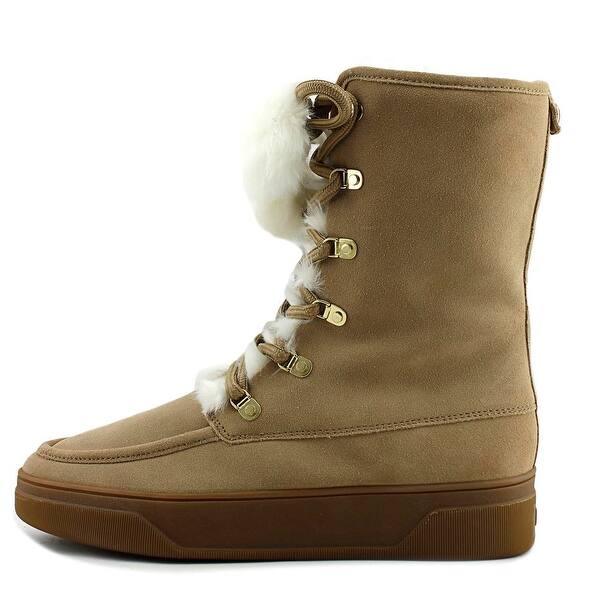 Shop Michael Michael Kors Juno Lace Up Women Dark Khaki Snow Boots