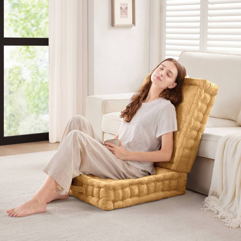 Intelligent Design Azza Poly Chenille Square Floor Pillow Cushion