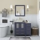 preview thumbnail 28 of 28, Vanity Art 36" Single Sink Bathroom Vanity Set with Engineered Marble Top and Free Mirror - 36 W X 18.5 D X 31.1 H Blue