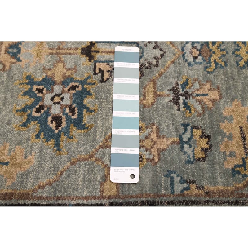 ECARPETGALLERY Hand-knotted Finest Agra Jaipur Teal Wool Rug - 2'6 x 7'11