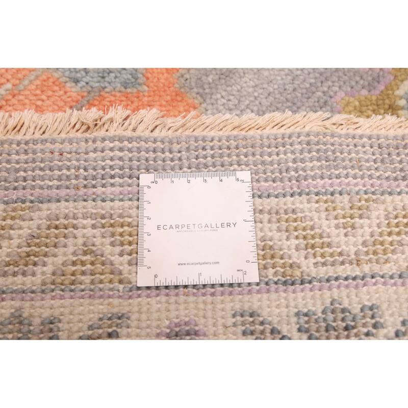 ECARPETGALLERY Hand-knotted Modern Oushak Grey Wool Rug - 7'10 x 9'10