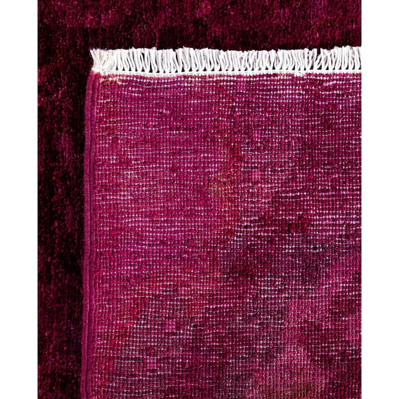 Overdyed One-of-a-Kind Hand-Knotted Area Rug - Pink - 6' 0" x 6' 6"