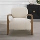preview thumbnail 3 of 5, Uttermost Telluride Natural Shearling Accent Chair - 28"W x 30"H x 31"D