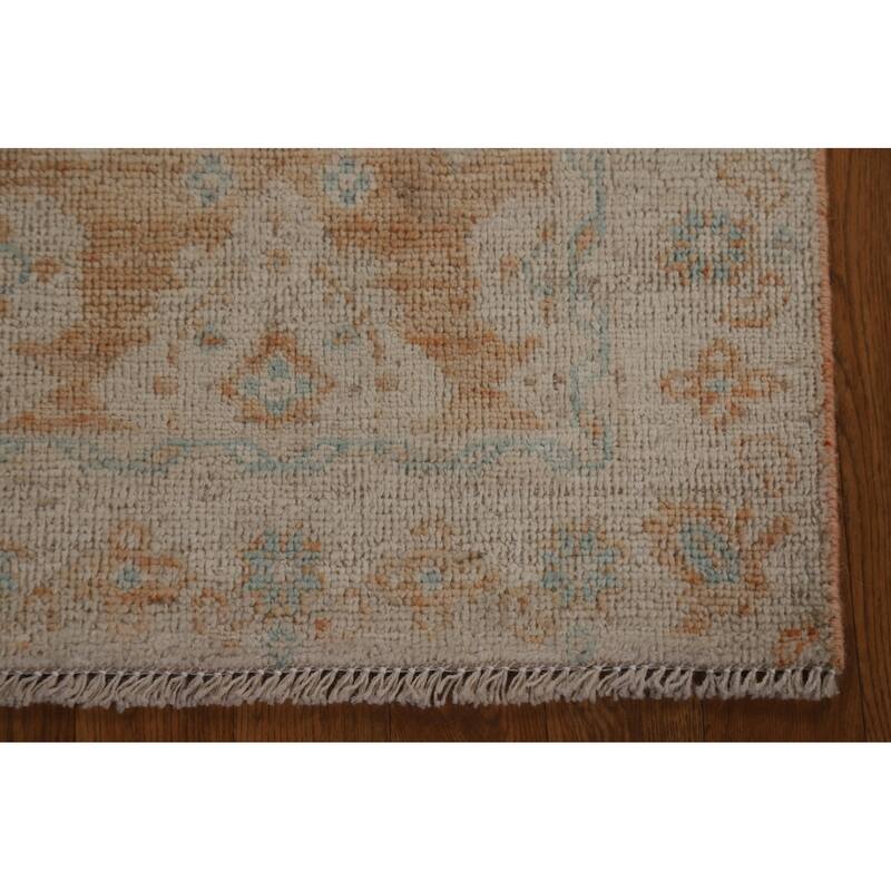 Muted Traditional Oushak Turkish Oriental Rug Wool Hand-knotted Carpet - 1'11" x 3'9"