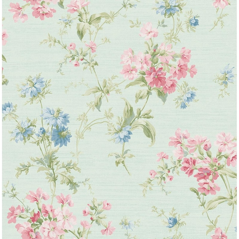 Seabrook Designs Betsy Floral Bunches Unpasted Wallpaper